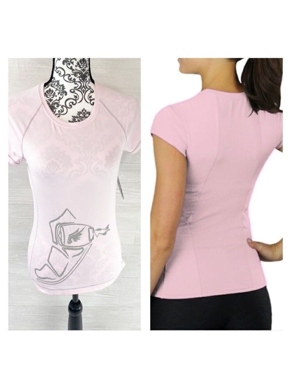 Alo Yoga Coolfit “Run Like A Girl” Short Sleeve Top